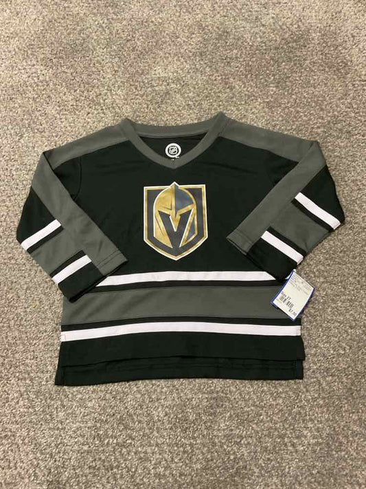 NHL (B) Black Gray Toddler Size 2T Boy's AthleticTopLS