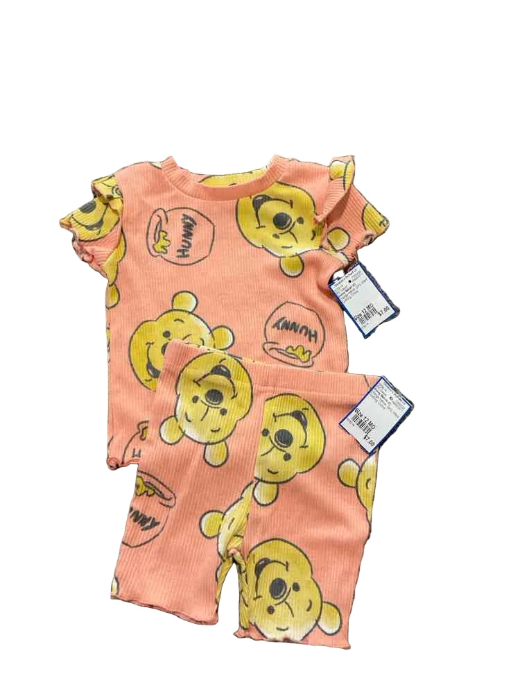 Disney Babies (C) Orange Yellow Infant Size 12 MO Girl's 2PC Casual
