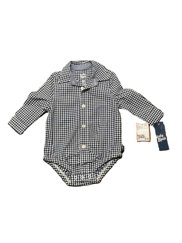 Baby Bgosh (B) Checked Infant Size 6 MO Boy's ButtondownLS