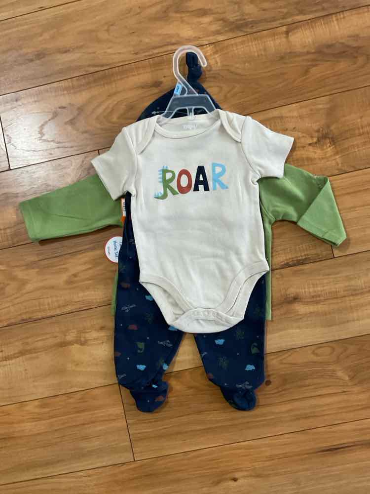 Kidgets (E) GREEN BLUE Infant Size 6-9 MO Boy's 3PC Casual