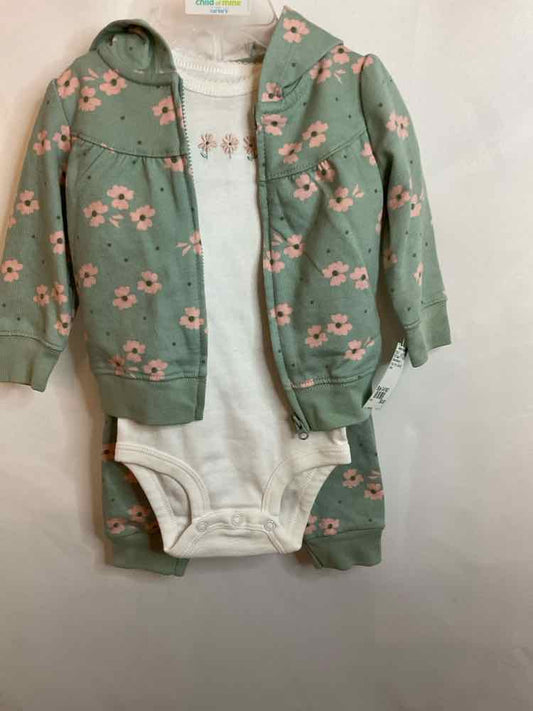 Child of Mine (D) Floral Infant Size 3-6 MO 3PC Casual