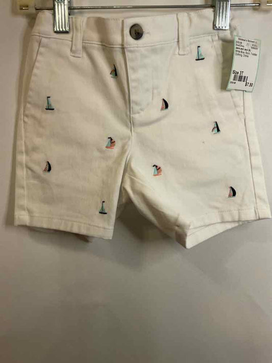 Janie and Jack (A) White Blue Toddler Size 3T ShortChino