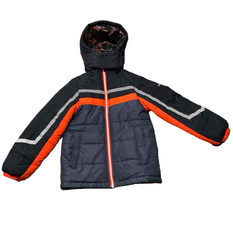 London Fog (C) Orange Blue Youth Size 8 Boy's Jacket Heavy