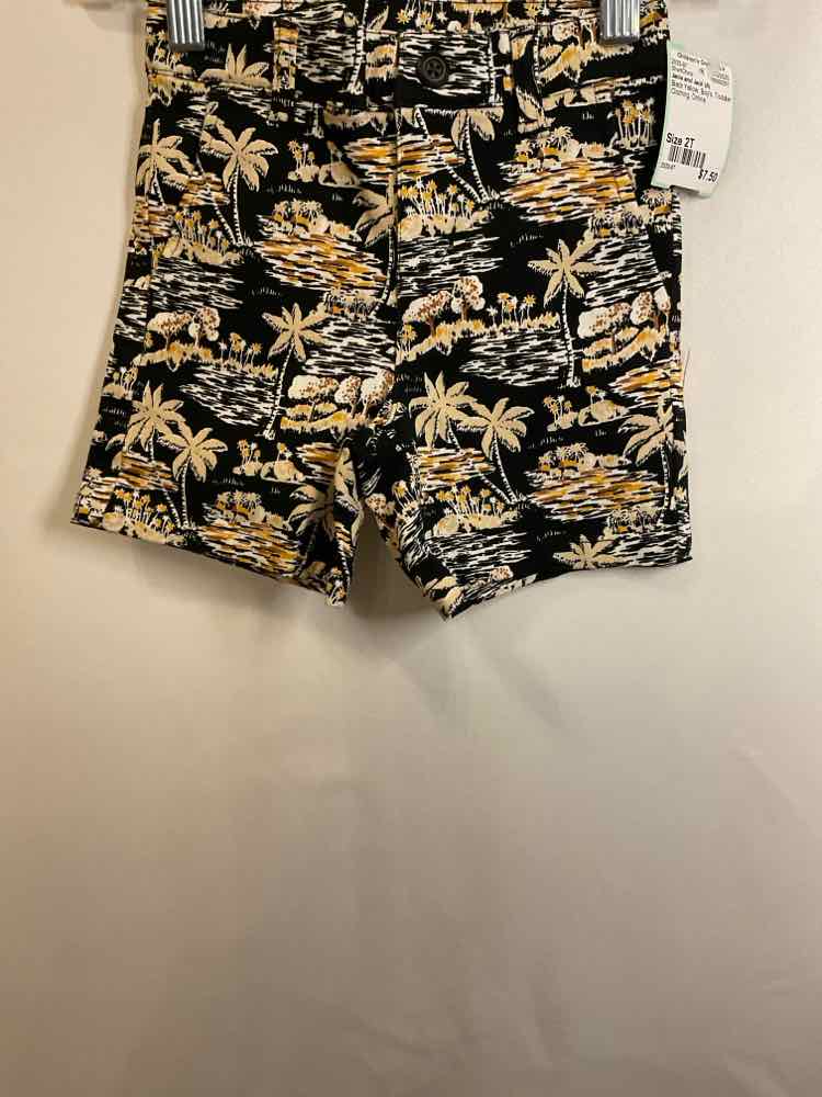 Janie and Jack (A) Black Yellow Toddler Size 2T ShortChino