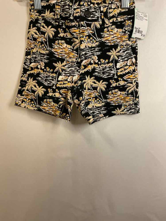 Janie and Jack (A) Black Yellow Toddler Size 2T ShortChino