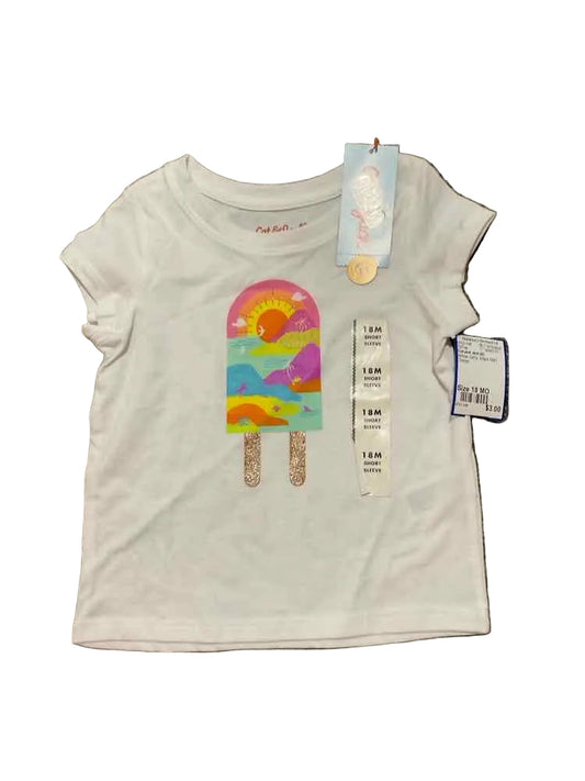 Cat and Jack (D) White Infant Size 18 MO Girl's SSTop