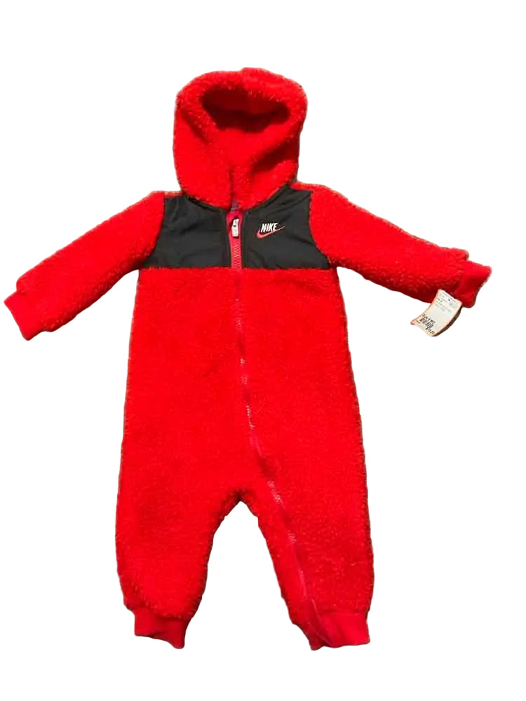 Nike (B) Red Black Infant Size 9 MO Boy's 1PC Snowsuit