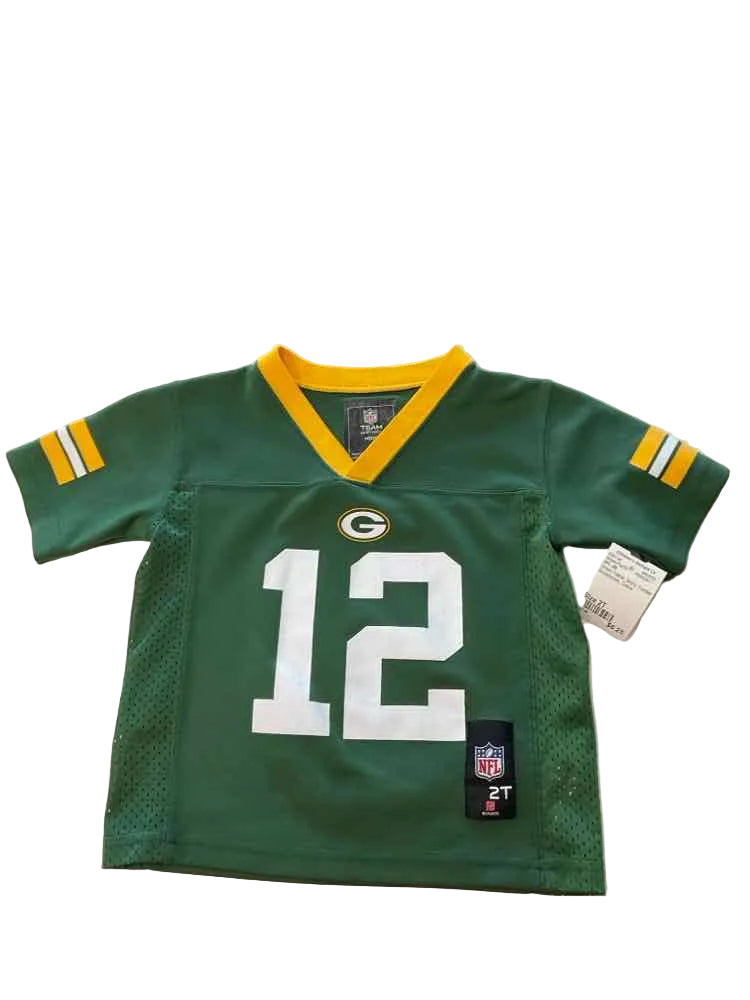 NFL (B) Green Yellow Toddler Size 2T Boy's AthleticTopSS