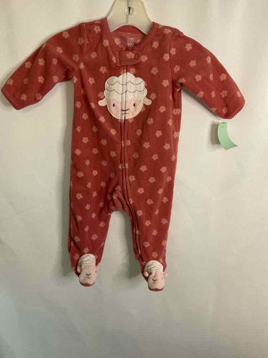 Just One You (D) White Pink Infant Size 3 MO 1PCSleepwear