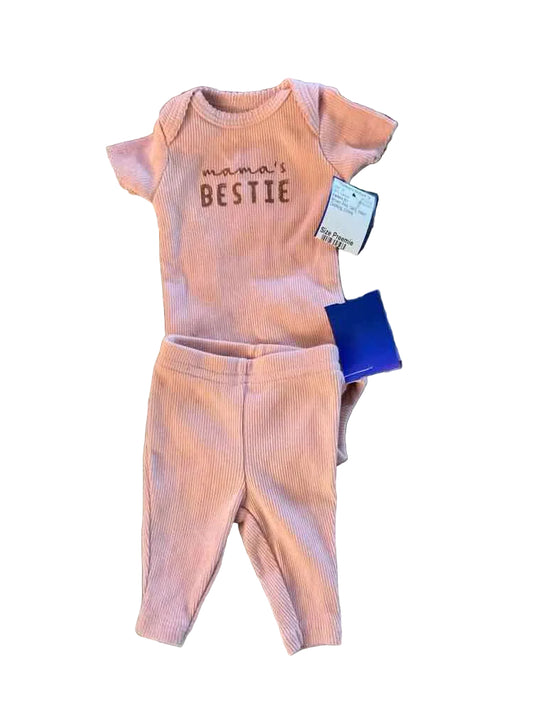 Carters (C) Brown Pink Infant Size Preemie Girl's 2PC Casual