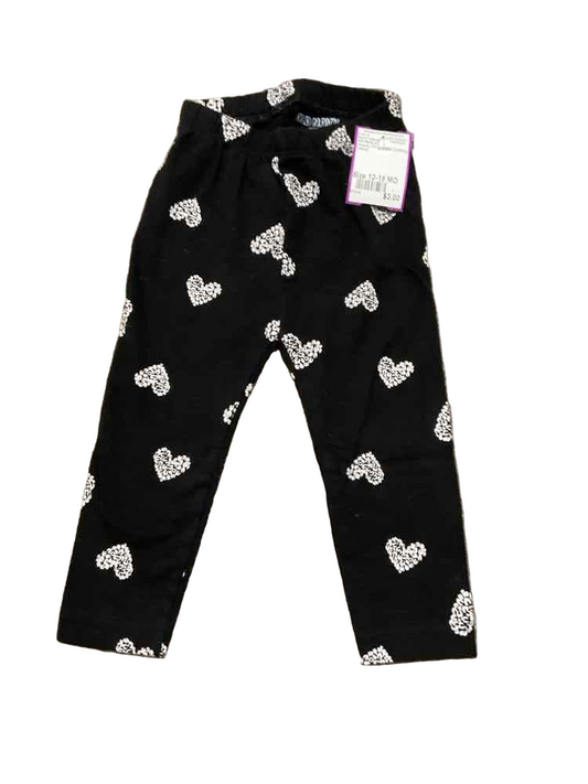 Old Navy (C) Hearts Infant Size 12-18 MO Girl's BasicLeggings