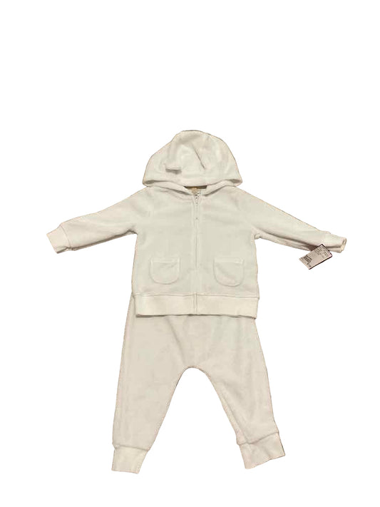 Carters (C) white brown Infant Size 9 MO Boy's 2PC Casual