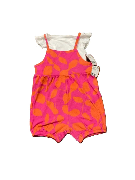 Carters (C) White Pink Infant Size 6-9 MO Girl's 2PC Casual