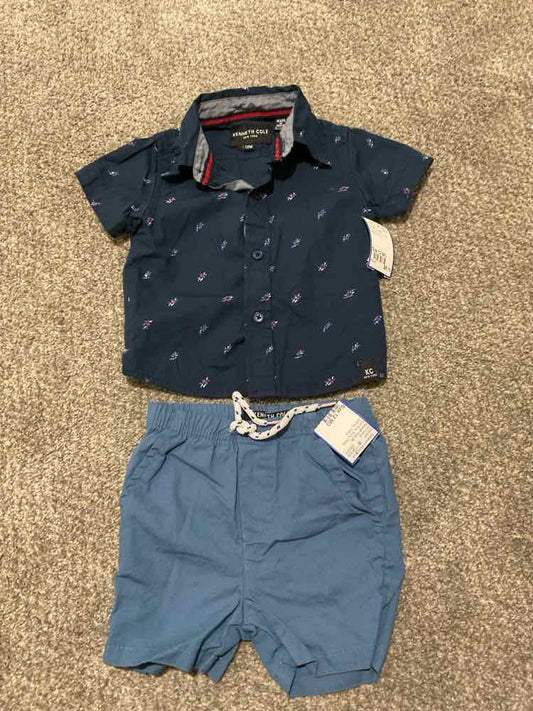 Kenneth Cole (B) Red Blue Infant Size 12 MO Boy's 2PC Casual