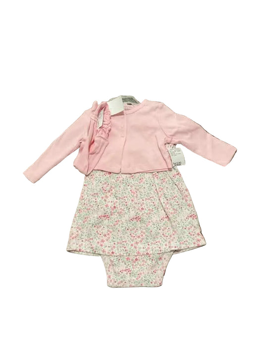 Carters (C) Green Pink Infant Size 3-6 MO Girl's 3PC Casual