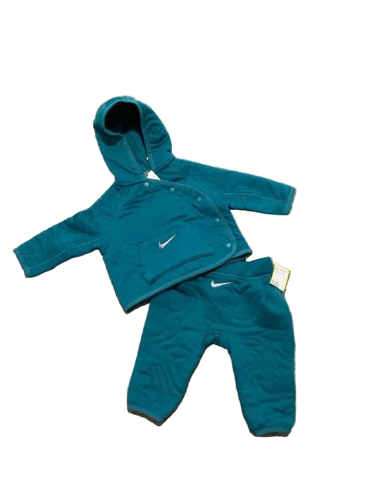 Nike (B) Teal Infant Size 6 MO Boy's 2PC Athletic Pant Suit