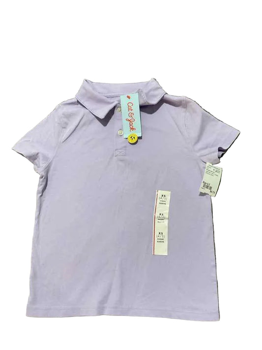 Cat and Jack (D) Lavender Toddler Size 4-5 Girl's Polo