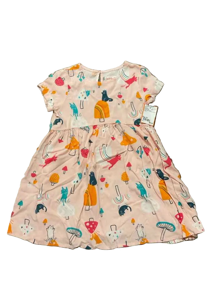 Cat and Jack (D) Cats Toddler Size 5T Girl's CasualDress