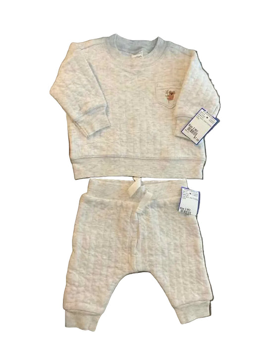 Carters (C) Gray Infant Size 3 MO Boy's 2PC Casual
