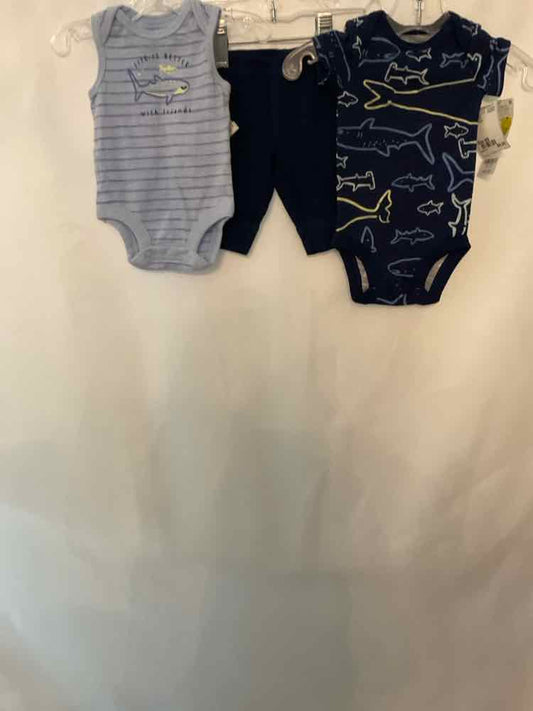 Carters (C) Blue Infant Size NB 3PC Casual