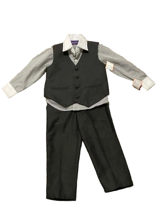 C Brand BLACK WHITE Toddler Size 3T Boy's 3PCDressy