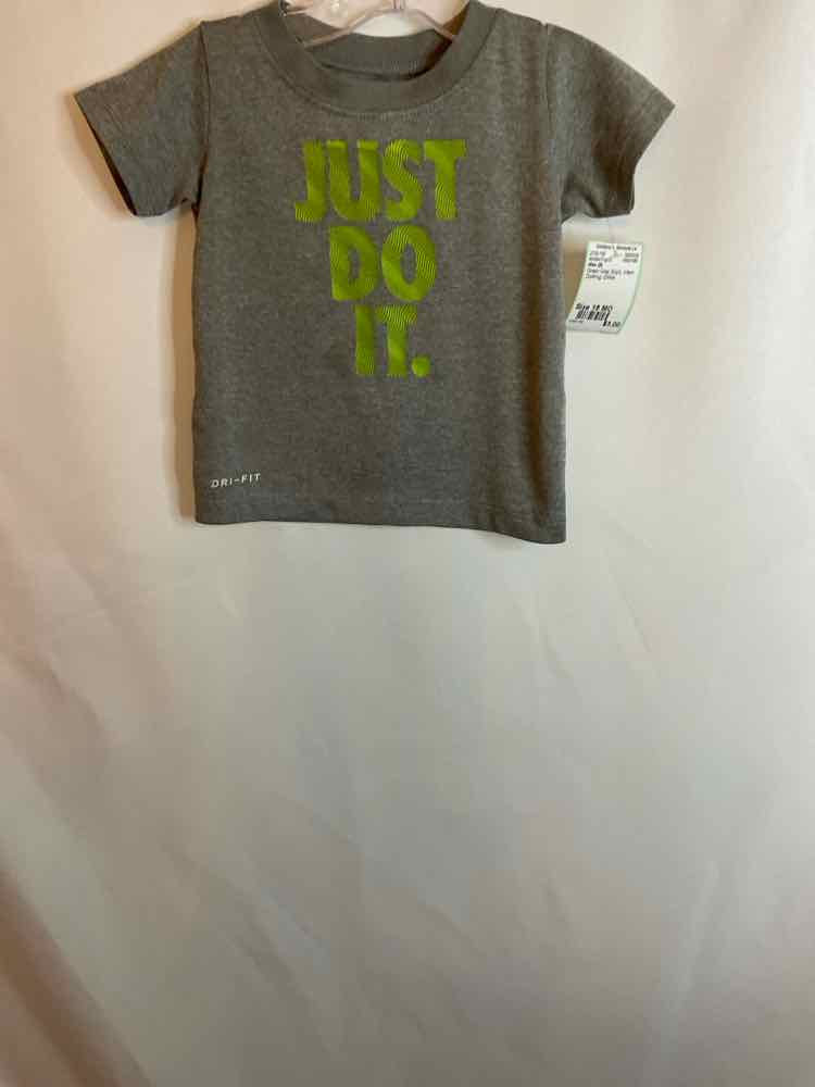 Nike (B) Green Gray Infant Size 18 MO AthleticTopSS