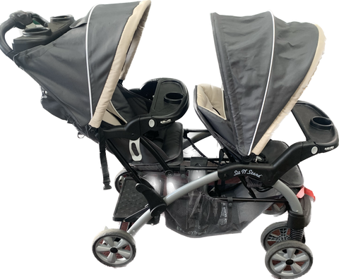 In Store P/U Only-BabyTrend Sit N’ Stand Double Stroller
