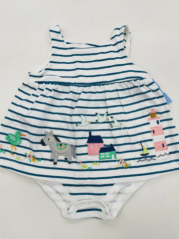 New Infant Girls Starting Out Dress Romper 6 months